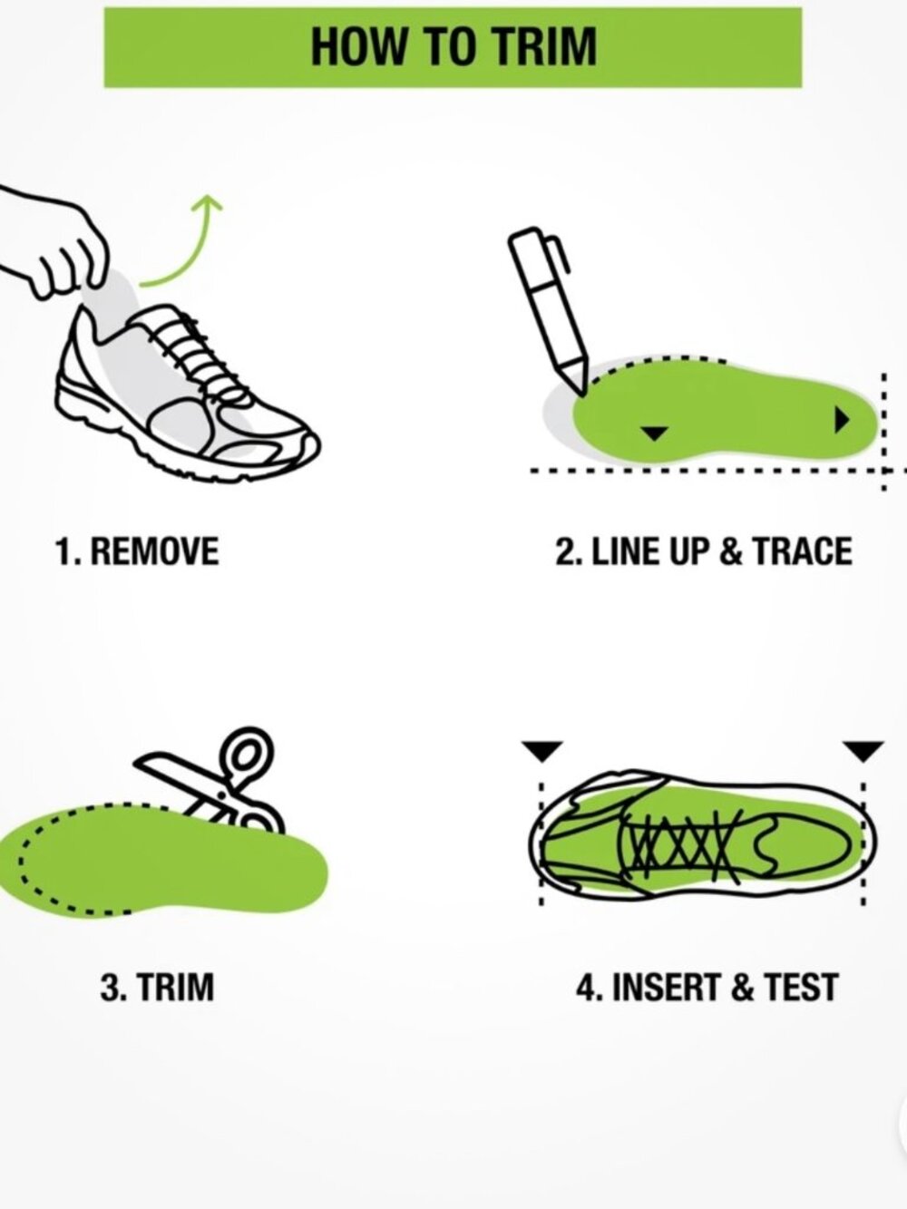Superfeet Green Insoles Size C High Arch Maximum Support - Picture 10 of 13